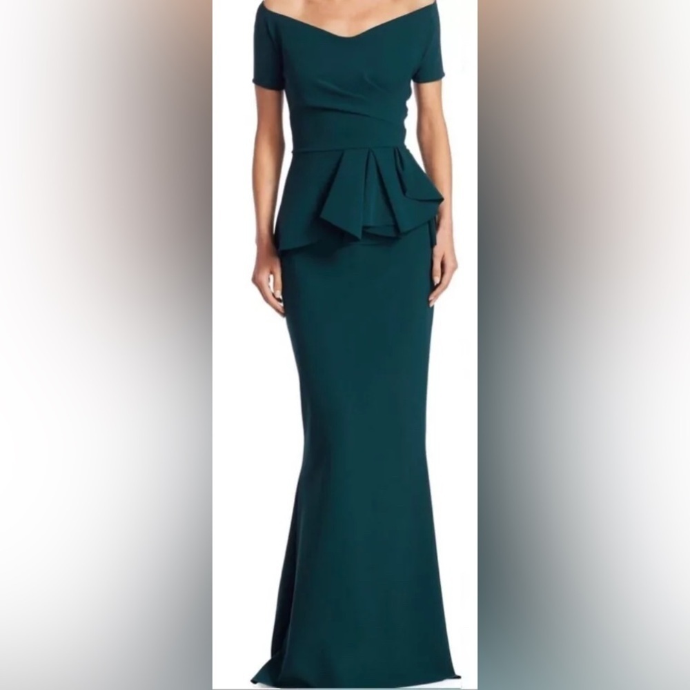 CHIARA BONI La Petite Robe Dress Gown Off Shoulder Mermaid Maxi Size 4